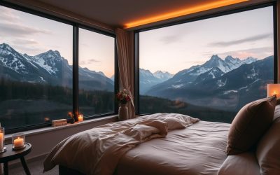 Évasion Amoureuse: Chambre Romantique Avec Vue Sur Montagne