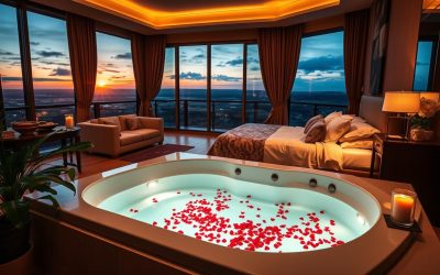 Escapade Amoureuse: Chambre Romantique avec Spa et Vue